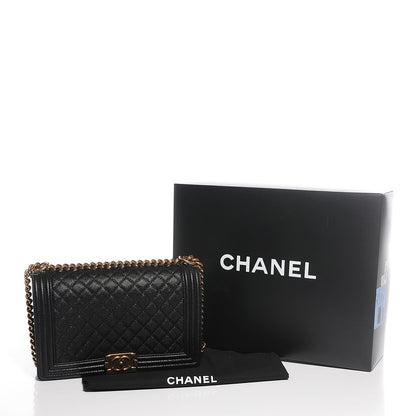 Chanel Caviar Quilted New Medium Boy Flap Black 9 of 9