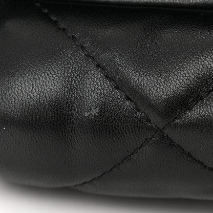 Chanel Shiny Goatskin Quilted Medium Chanel 19 Flap Black 11 of 12