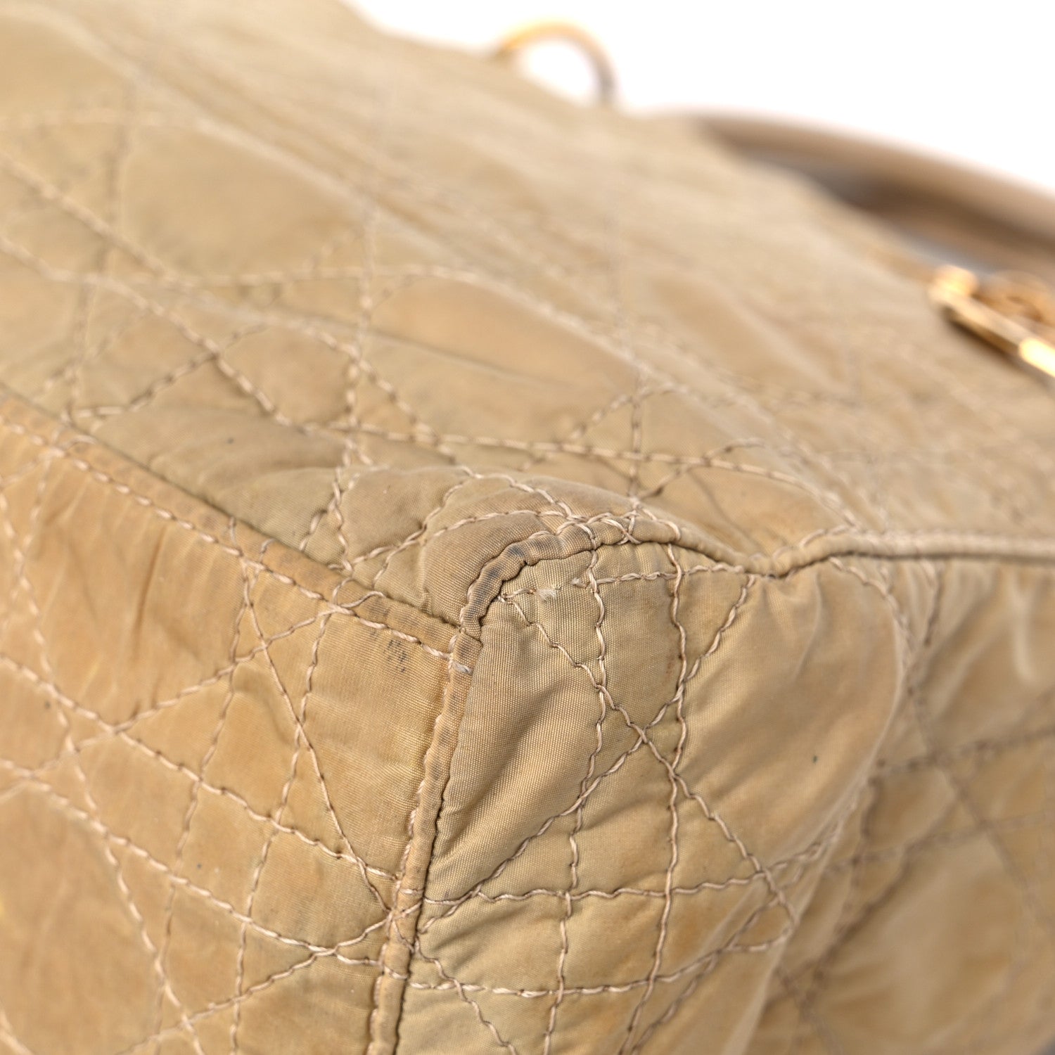 Christian Dior Nylon Cannage Medium Lady Dior Beige 10 of 18