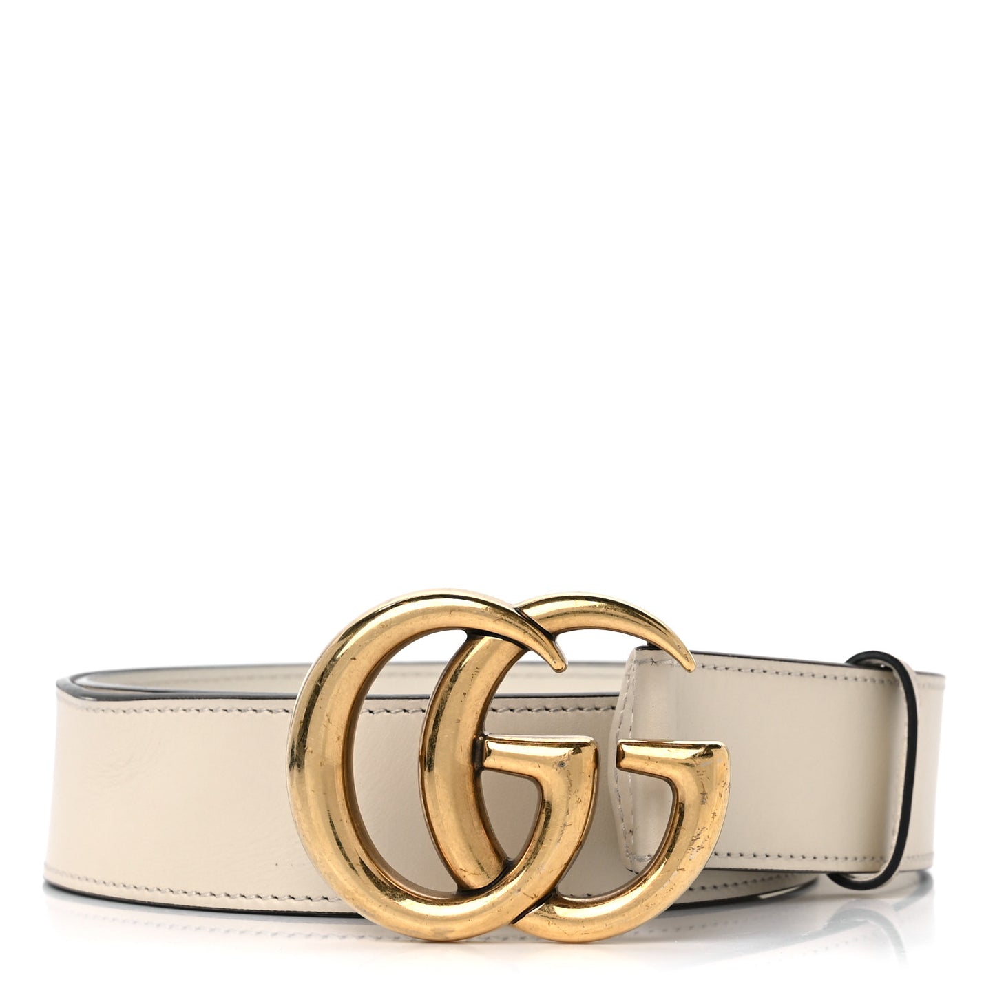 Calfskin Double G 40mm Belt 95 38 Mystic White