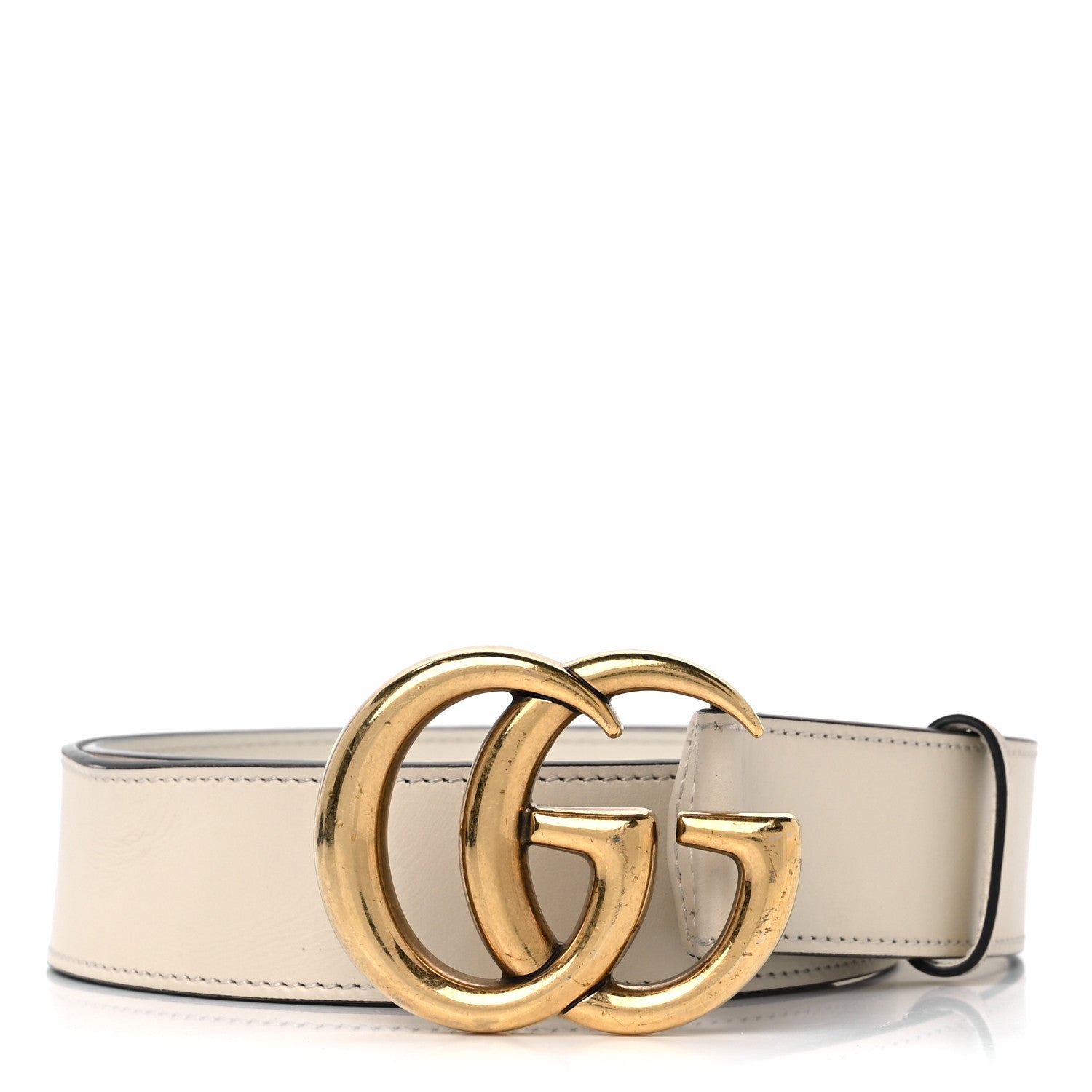 Gucci Calfskin Double G 40mm Belt 95 38 Mystic White 1 of 9