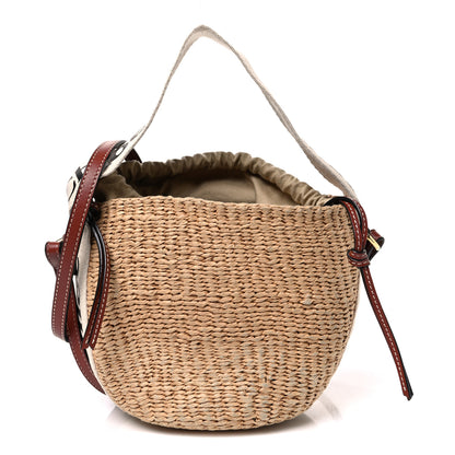Chloe X MIFUKO Raffia Calfskin Small Woody Basket Shoulder Bag Beige Brown 1 of 11