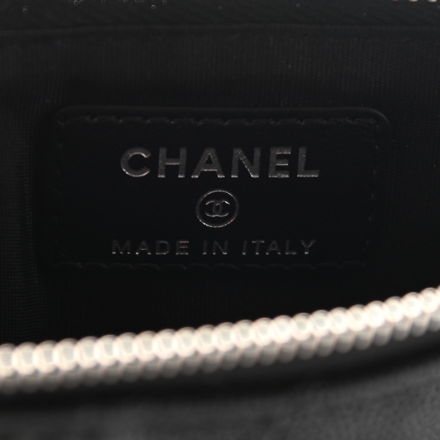 Chanel Caviar Quilted Boy Flat Wallet Pouch Black 7 of 7
