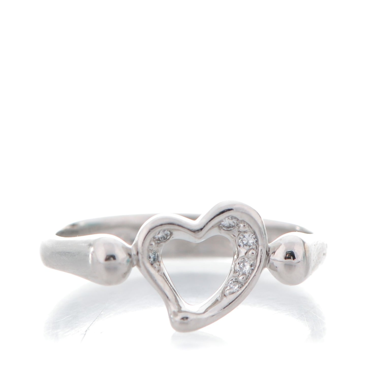 Platinum Diamond Elsa Peretti Open Heart Ring 5