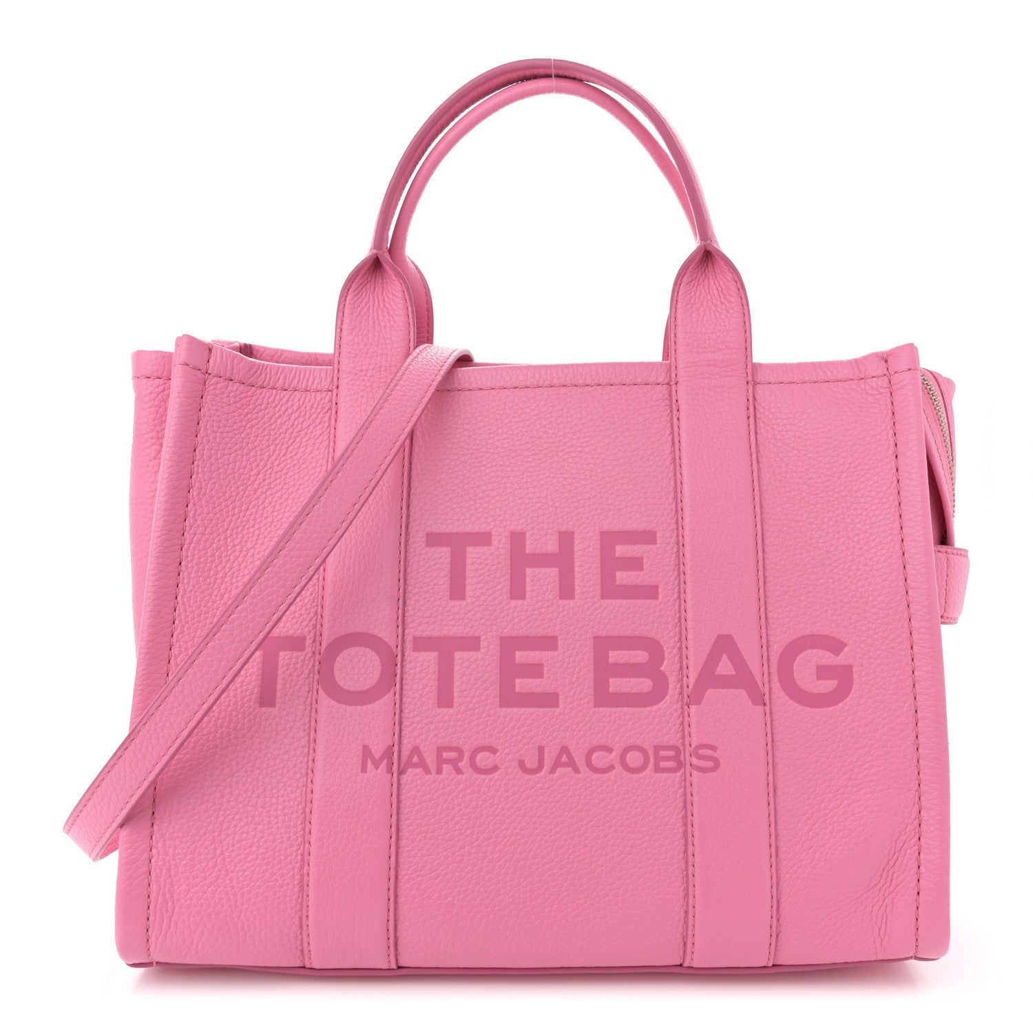 Marc Jacobs Grained Calfskin Medium The Tote Bag Candy Pink 1 of 11