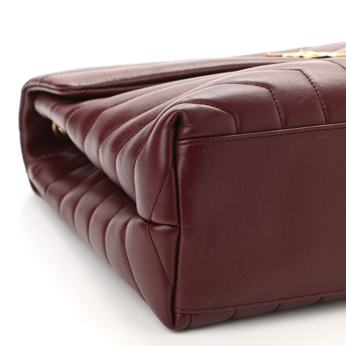 Calfskin Y Quilted Monogram Medium Loulou Chain Satchel Palissandre