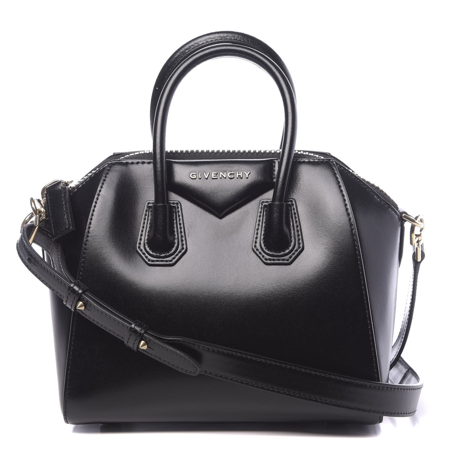 Givenchy Shiny Lord Calfskin Mini Antigona Black 1 of 11
