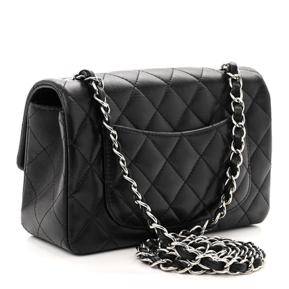 Chanel Lambskin Quilted Mini Rectangular Flap Black 3 of 11