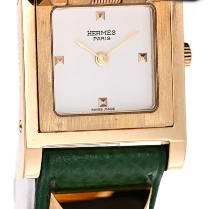 Hermes Stainless Steel Courchevel 23mm Medor Quartz Watch Vert Clair 2 of 5