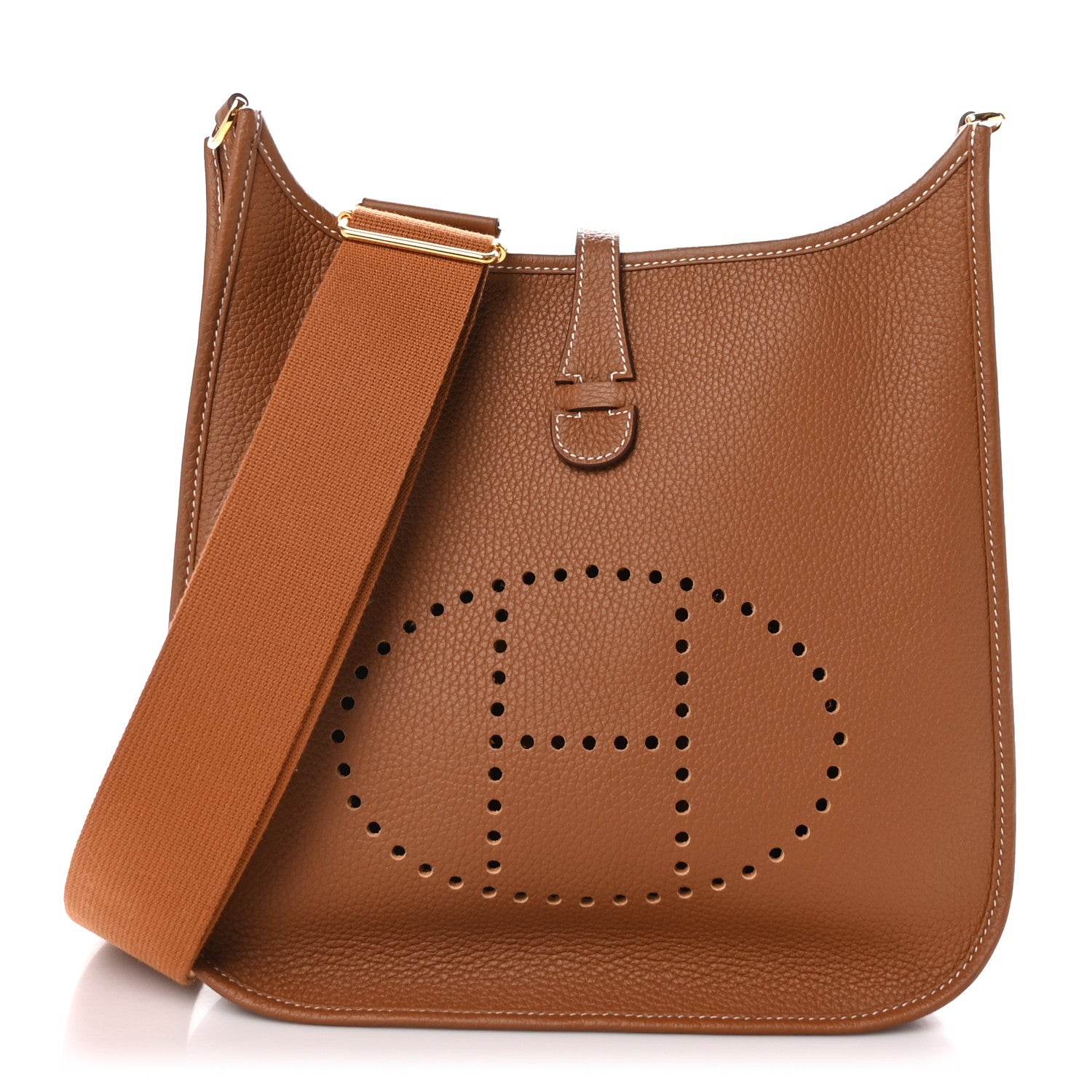 Hermes Taurillon Clemence Evelyne III PM Gold 1 of 11