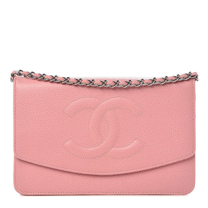 Chanel Caviar Timeless CC Wallet On Chain WOC Pink 1 of 12
