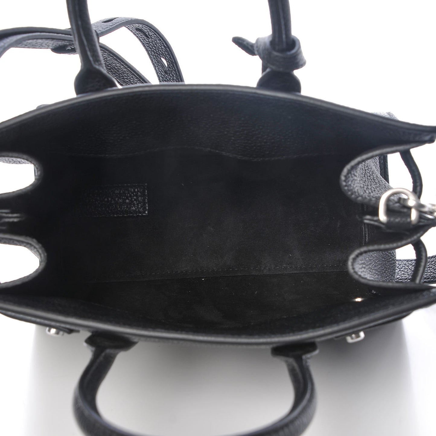Grained Calfskin Nano Sac De Jour Souple Black