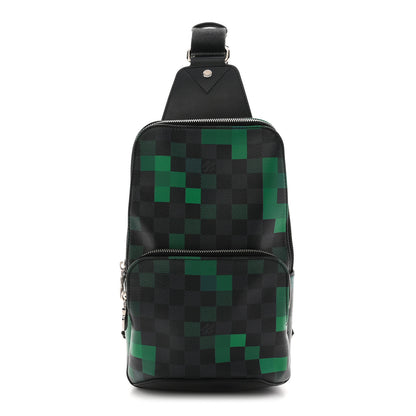 Louis Vuitton Damier Graphite Pixel Avenue Sling Backpack Vert 2 of 19