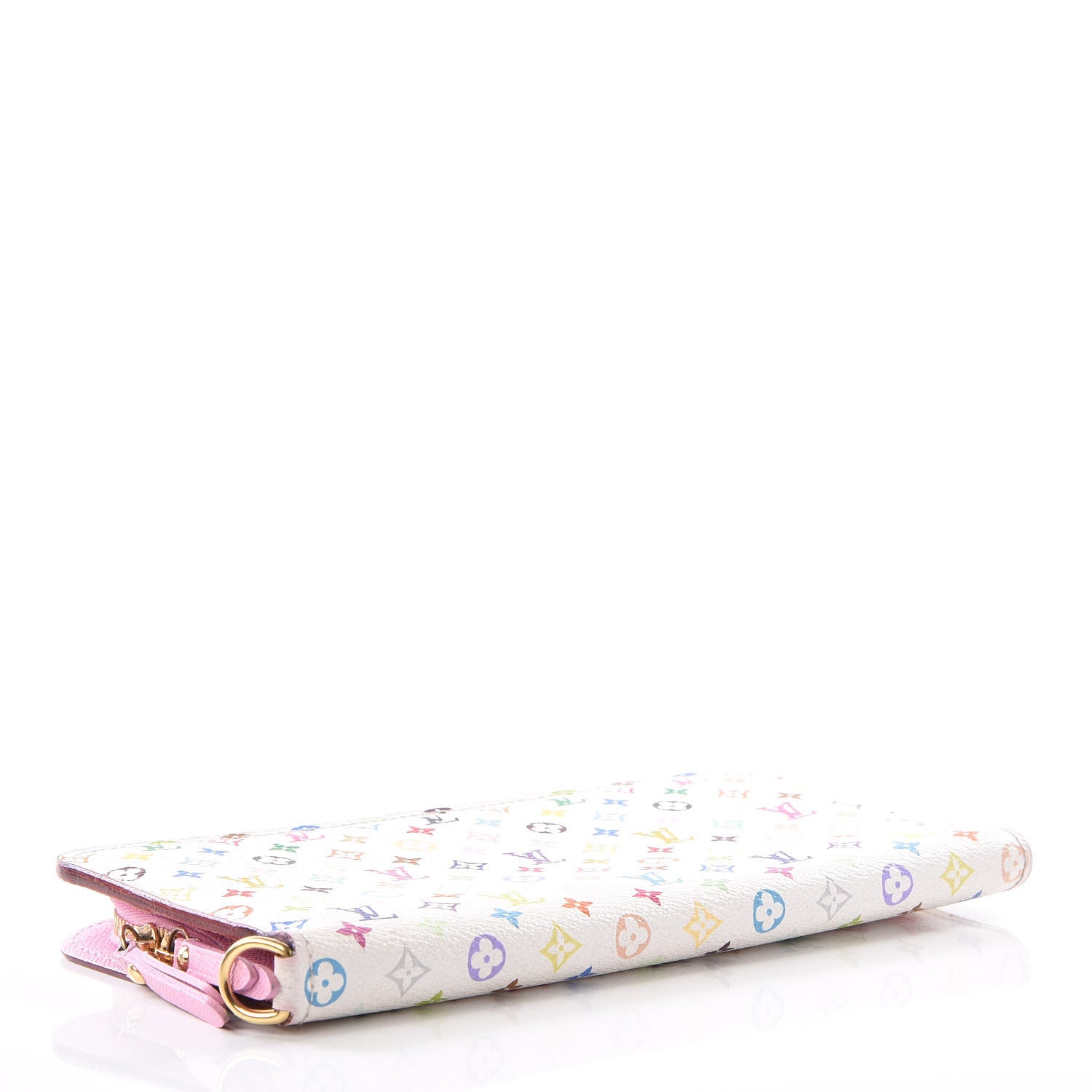 Louis Vuitton Monogram Multicolor Insolite Wallet White Litchi 3 of 10