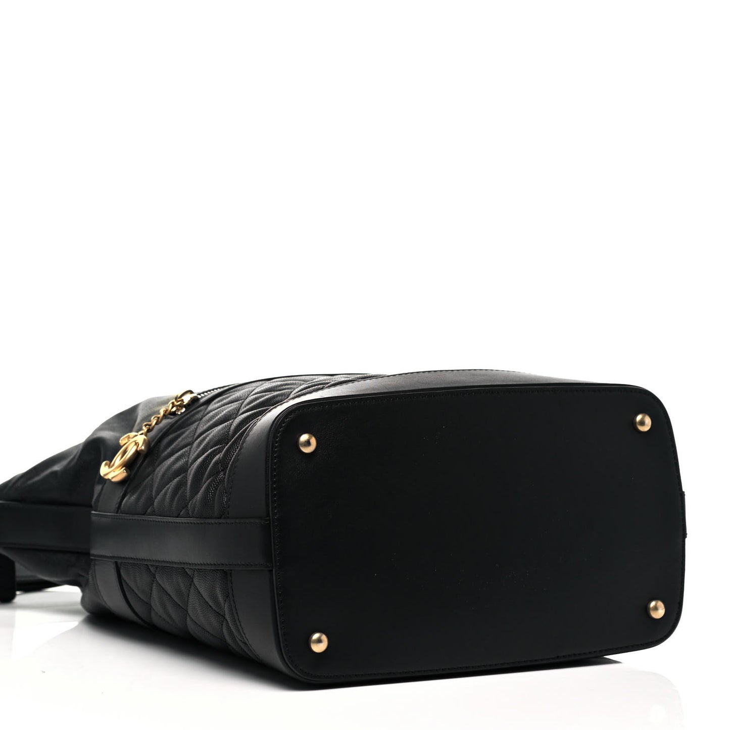 Caviar Lambskin Quilted Casual Style Hobo Black