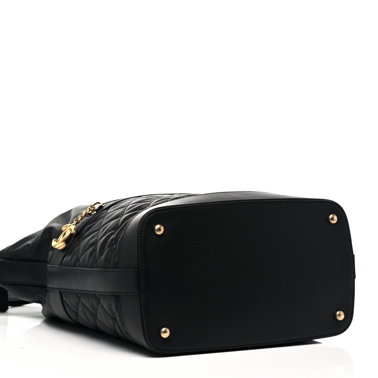 Chanel Caviar Lambskin Quilted Casual Style Hobo Black 3 of 8