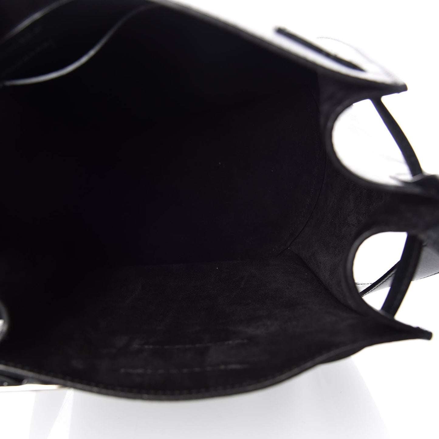 Smooth Calfskin Long Strap Big Bucket Bag Black