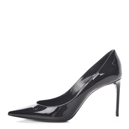 Saint Laurent Patent Calfskin Zoe 85 Pumps 37 Black 1 of 9