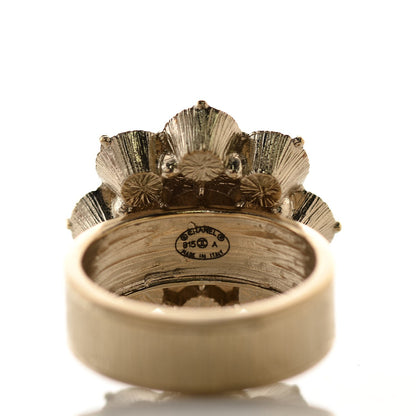 Chanel Crystal CC Ring 6.25 Gold 4 of 4