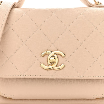 Chanel Caviar Quilted Small Business Affinity Flap Beige 8 of 11