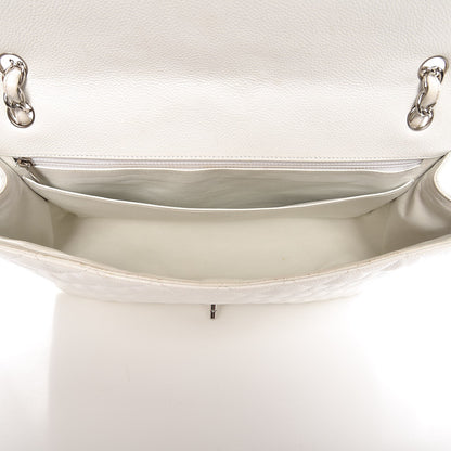 Chanel Caviar Quilted Maxi Single Flap White 6 of 16