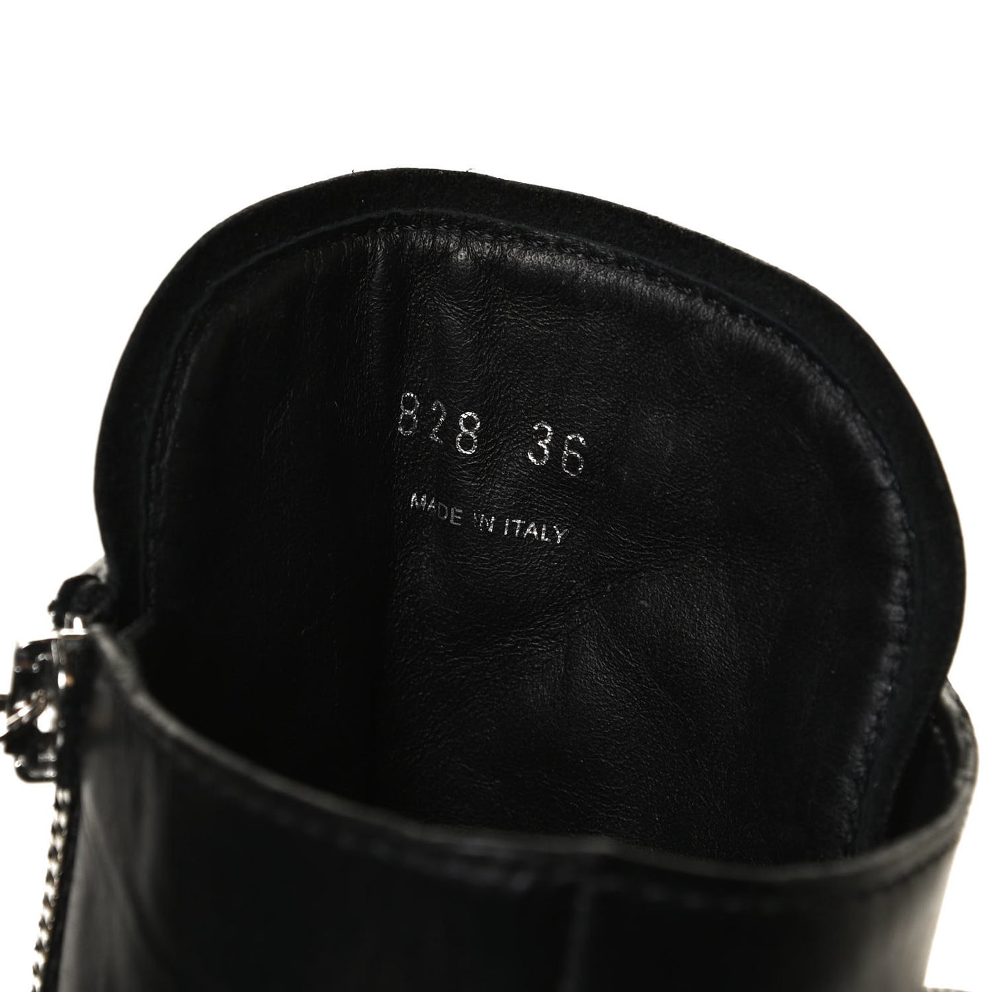 Vitello Lux Nylon Metal Triangle Logo Monolith Pouch Pocket 55mm Tall Combat Boots 36 Black
