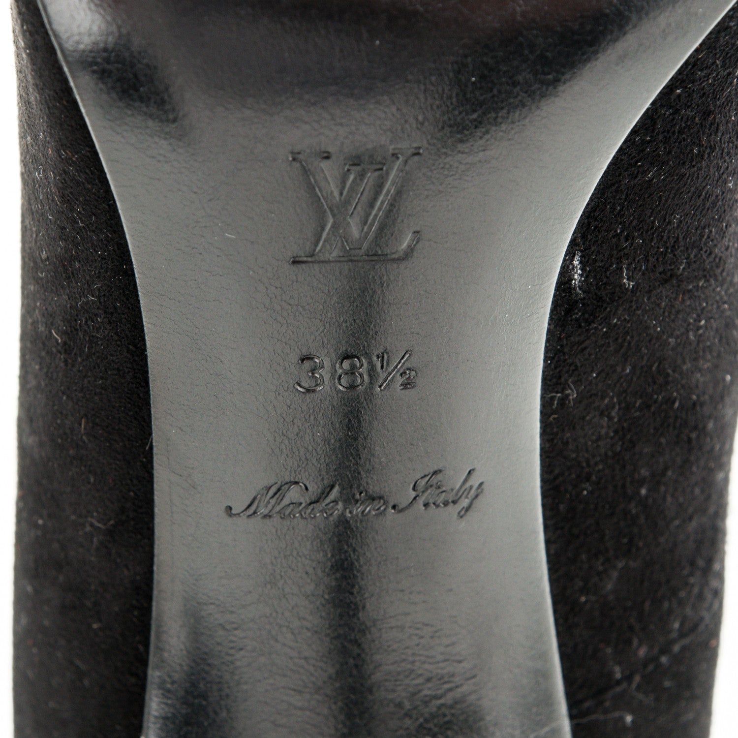 Louis Vuitton Suede Eyeline Pumps 38.5 Black 6 of 8