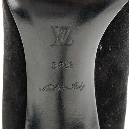 Louis Vuitton Suede Eyeline Pumps 38.5 Black 6 of 8