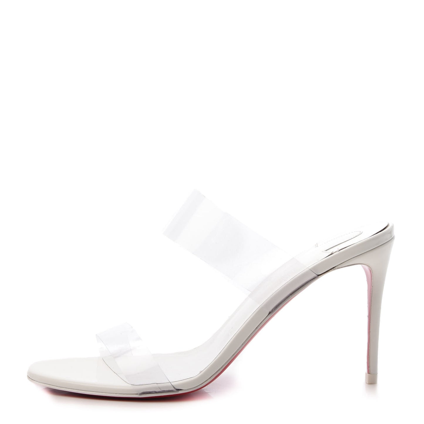 Patent PVC Just Nothing 85 Slide Sandals 38 White