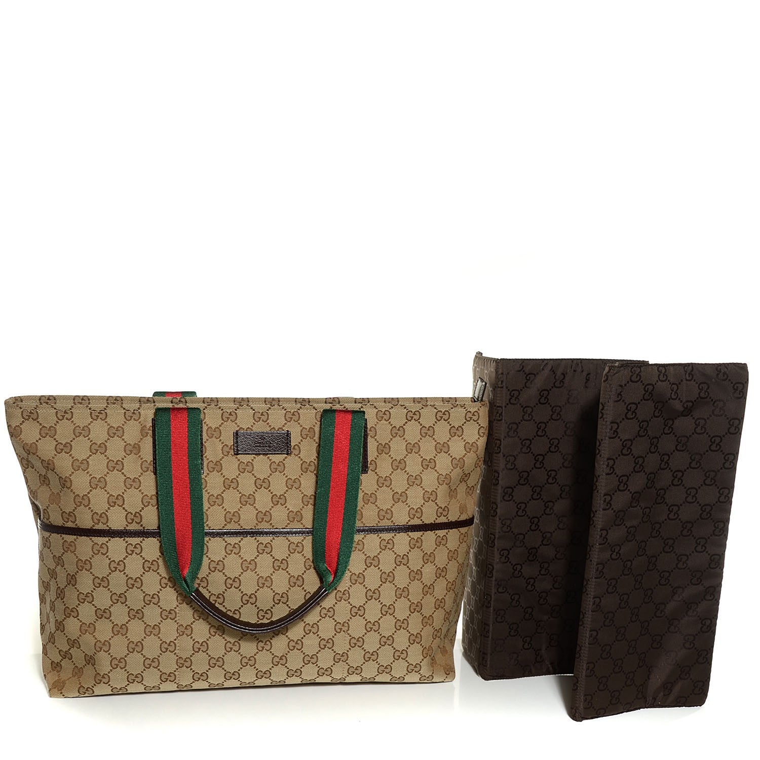 Gucci Monogram Web Large Diaper Tote Brown 5 of 8