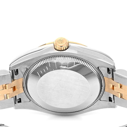 Rolex Stainless Steel 18K Yellow Gold 31mm Oyster Perpetual Datejust Watch White Roman 178273 4 of 5