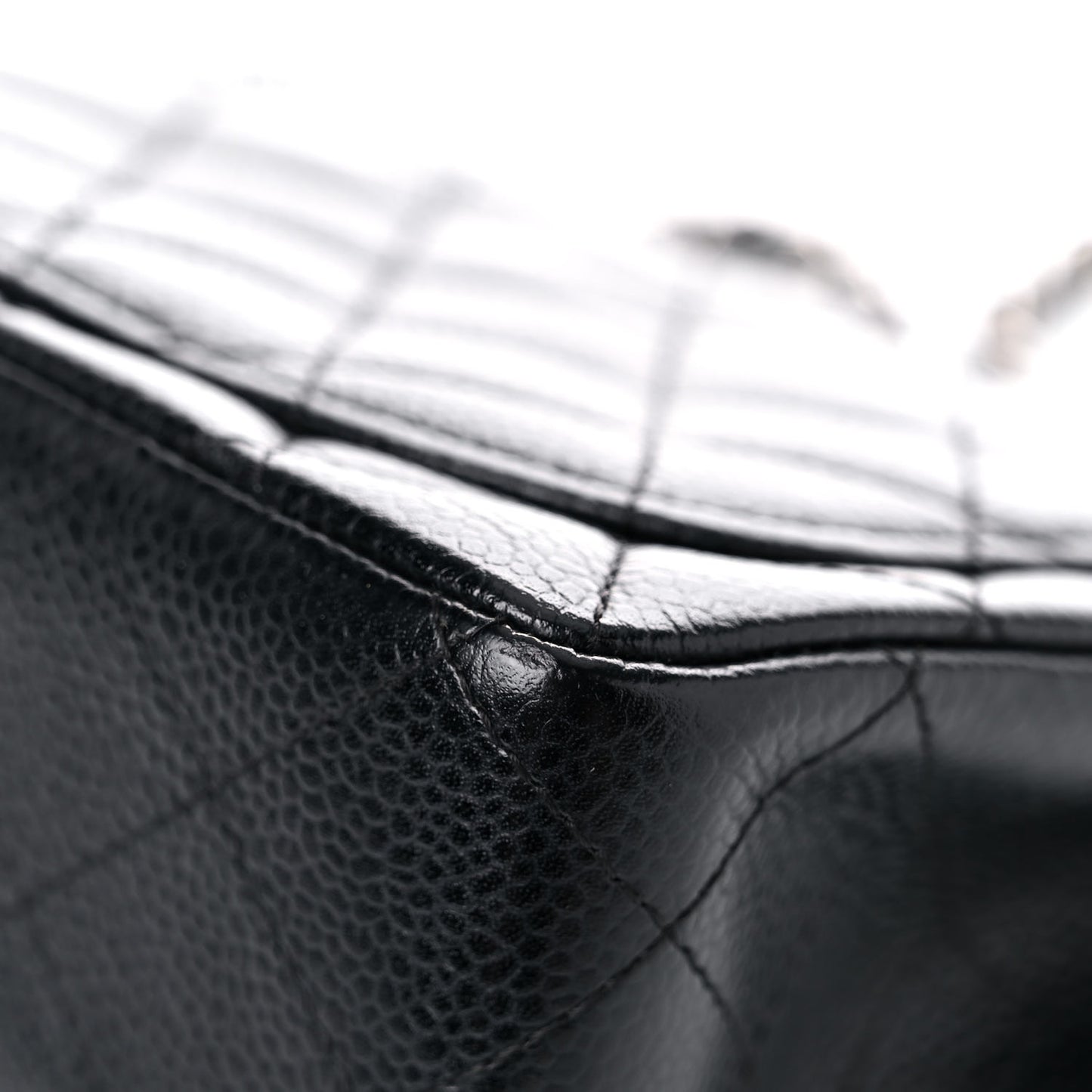 Caviar Quilted Mini Square Flap Black