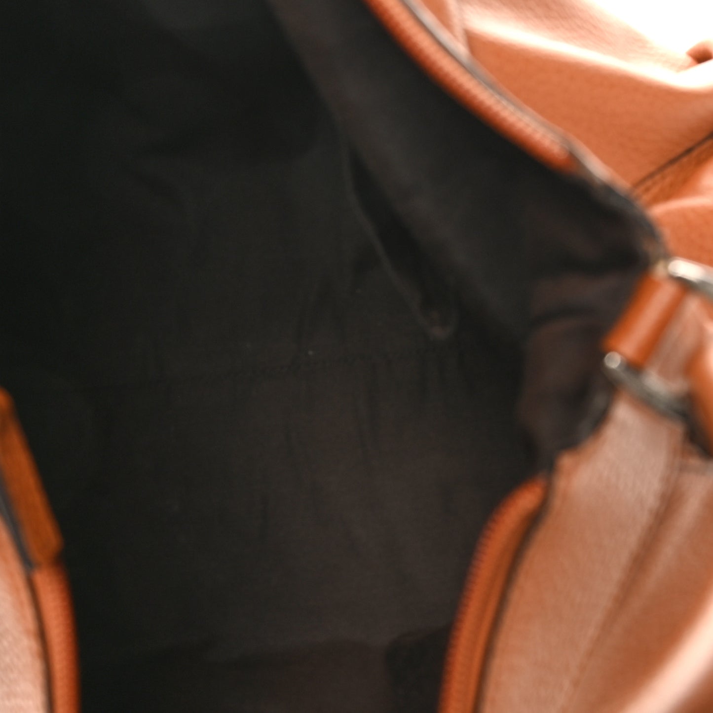 Calfskin Large D Gold Ring Hobo Brown