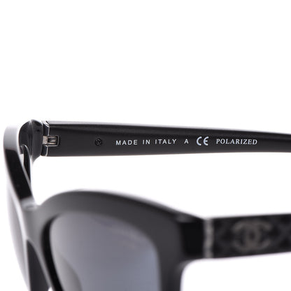 Chanel Polarized CC Cat Eye Sunglasses 5330 Black 5 of 10
