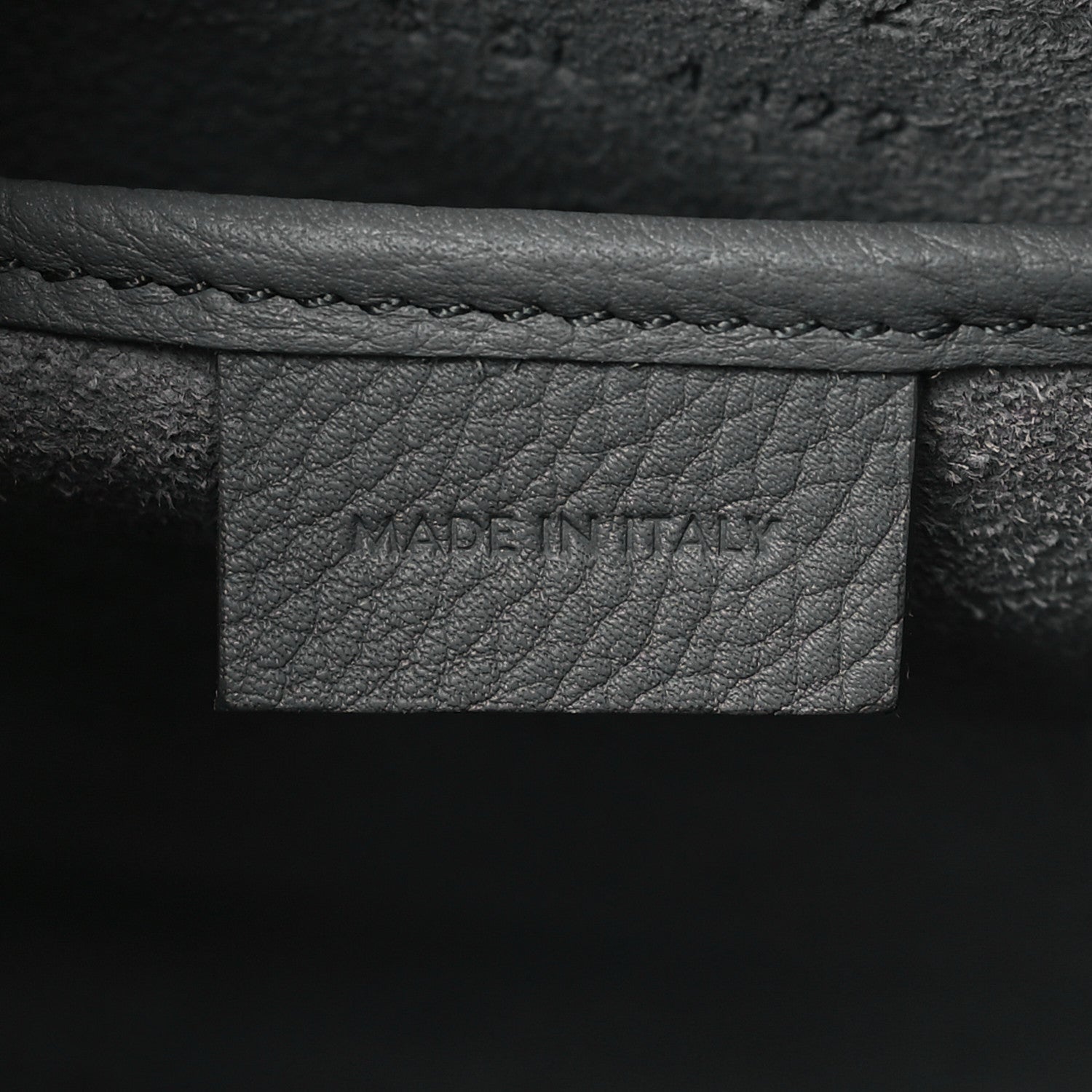 Celine Drummed Calfskin Nano Luggage Kohl 7 of 11