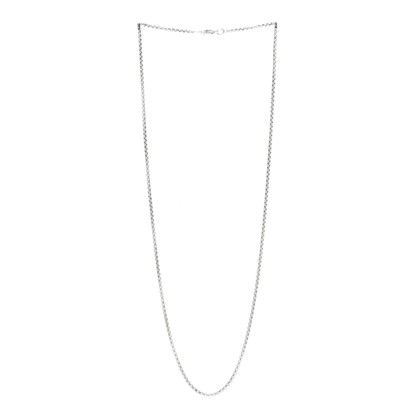 Sterling Silver 2.7mm Small Box Chain Necklace 26"