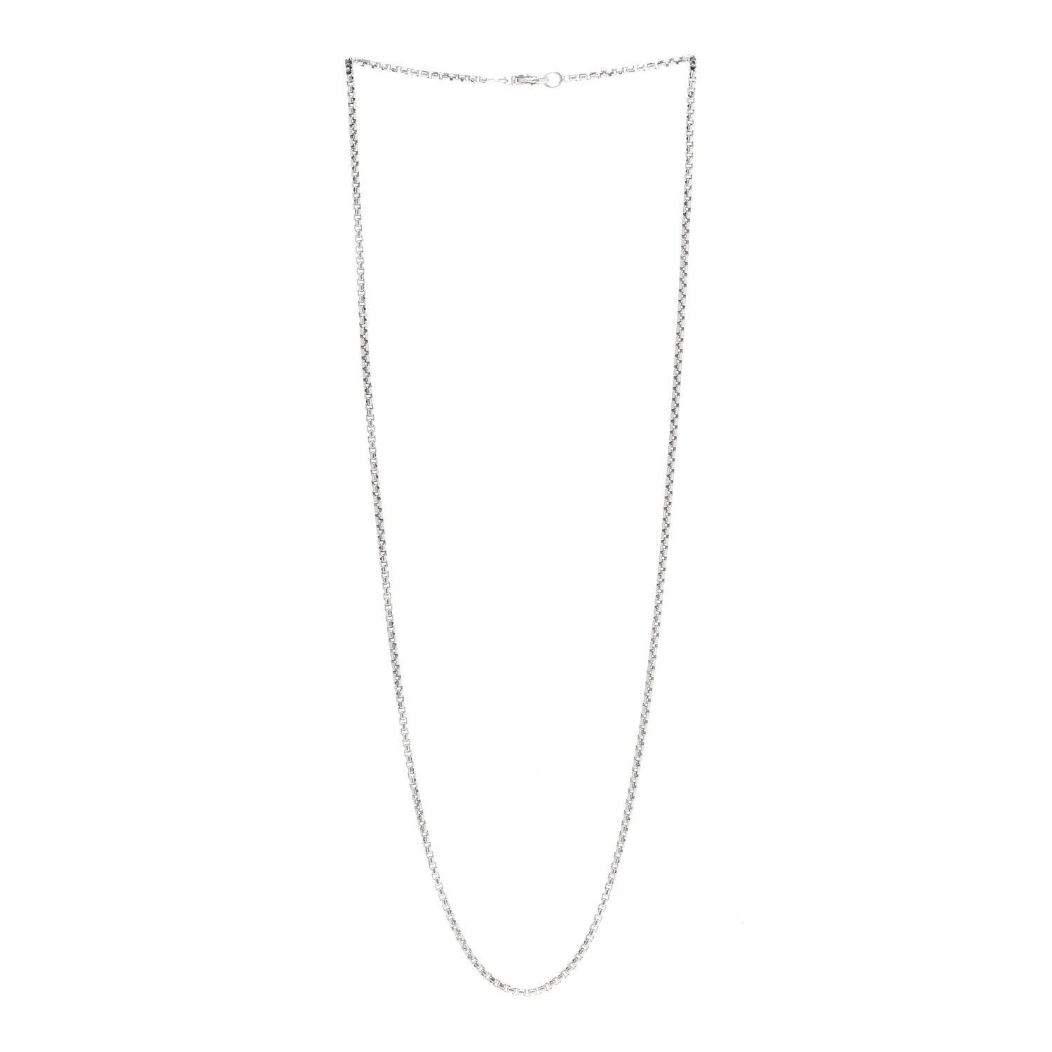 David Yurman Sterling Silver 2.7mm Small Box Chain Necklace 26" 3 of 4