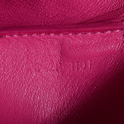 Celine Lambskin Bi-Color Solo Clutch Pouch Hibiscus 7 of 8