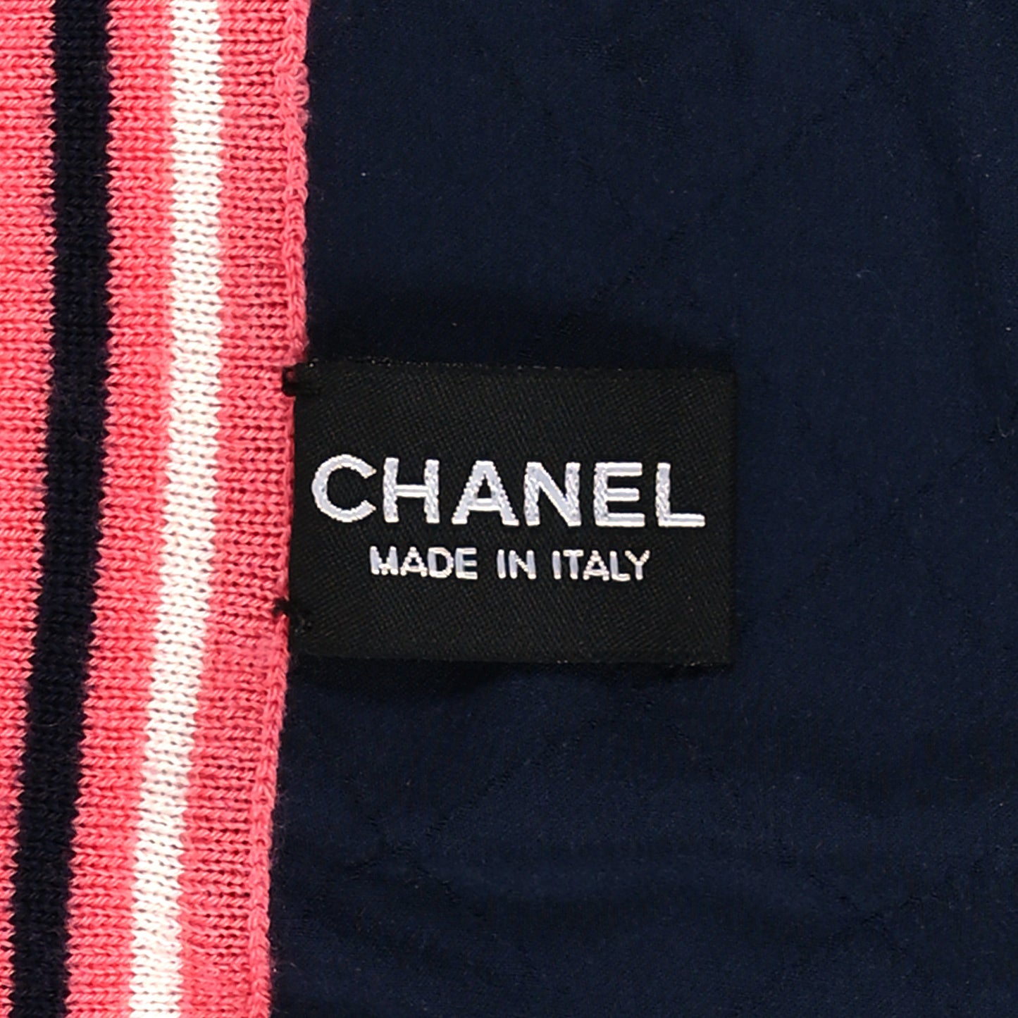 Silk CC Scarf Navy Pink