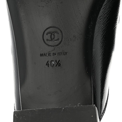 Chanel Shiny Calfskin Crystal CC Mules 40.5 Black 7 of 9
