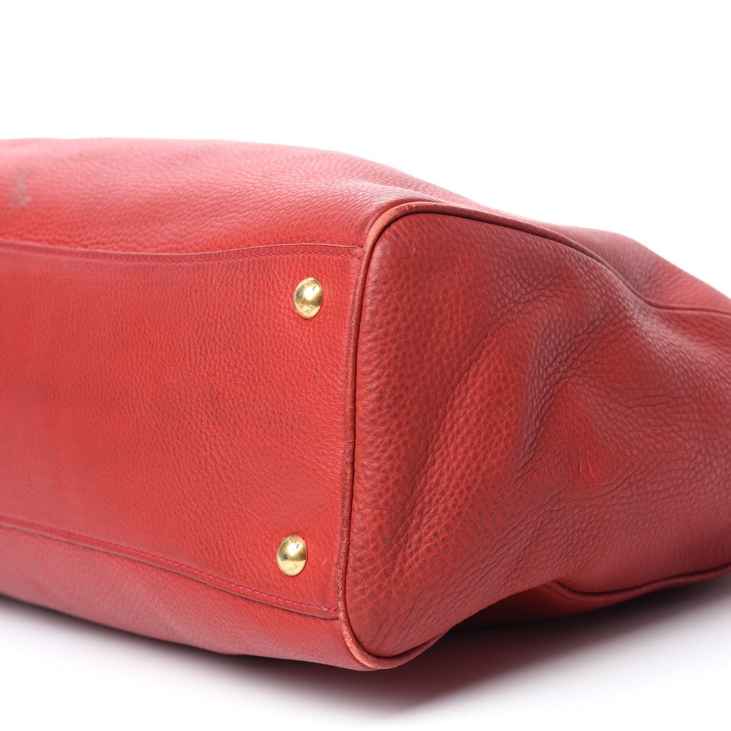 Vitello Daino Top Handle Shoulder Bag Rosso