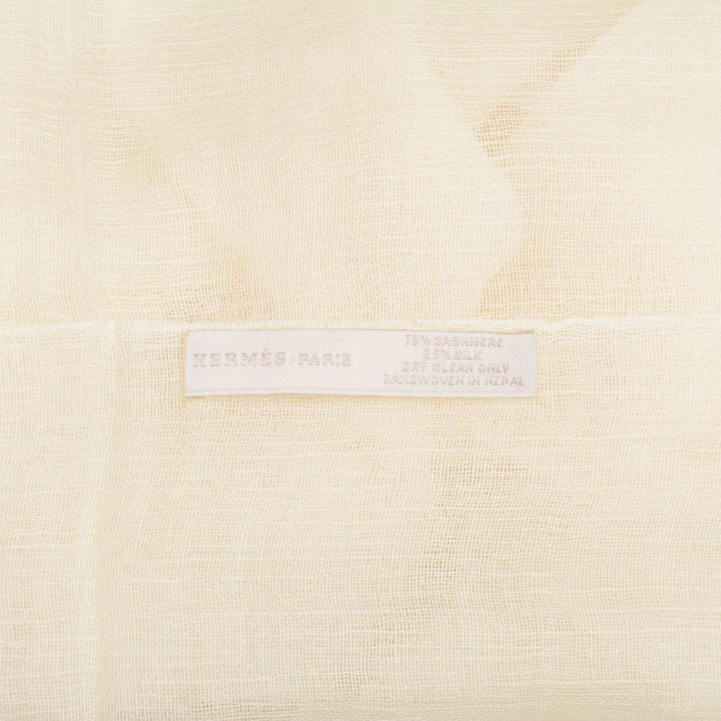Cashmere Silk Plume Unie Stole Ivory