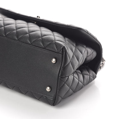 Chanel Caviar Lizard Quilted Small Coco Handle Flap Black 9 of 10