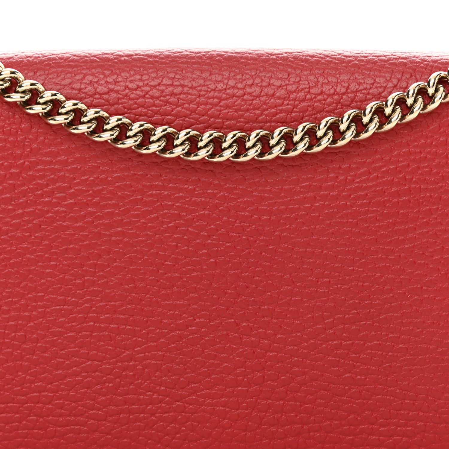 Gucci Dollar Calfskin Medium Betty Chain Wallet Tabasco 8 of 13
