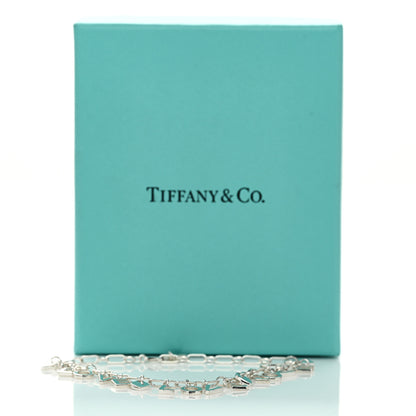 Tiffany Sterling Silver Enamel Love Charm Bracelet Blue 5 of 5