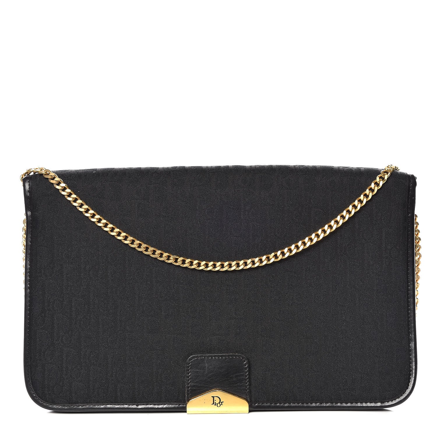 Christian Dior Monogram Chain Flap Black 1 of 9