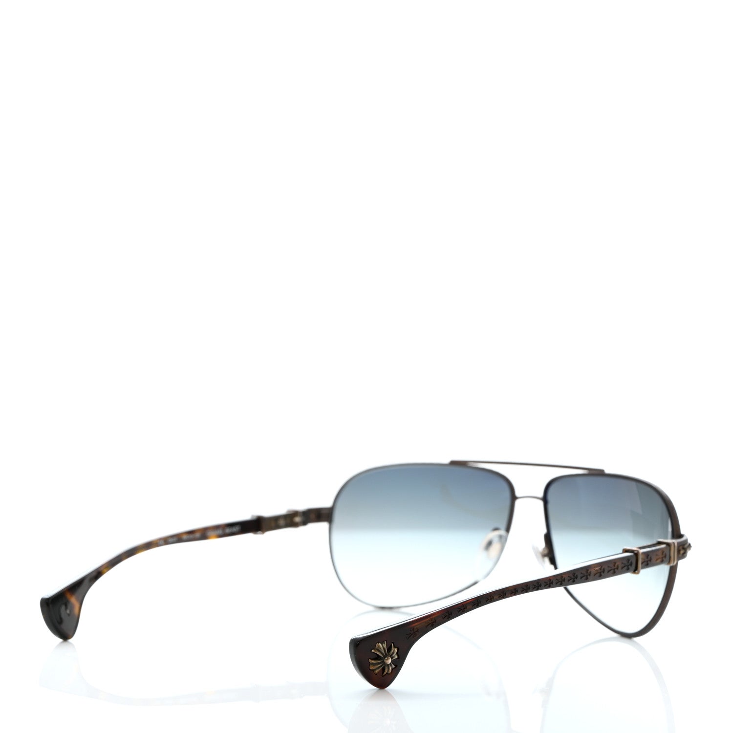 Chrome Hearts Grand Beast Aviator Sunglasses Tortoise 1521245
