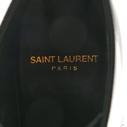 Saint Laurent Patent Calfskin Theo Lace-Up Ankle Boots 36 Black 7 of 8