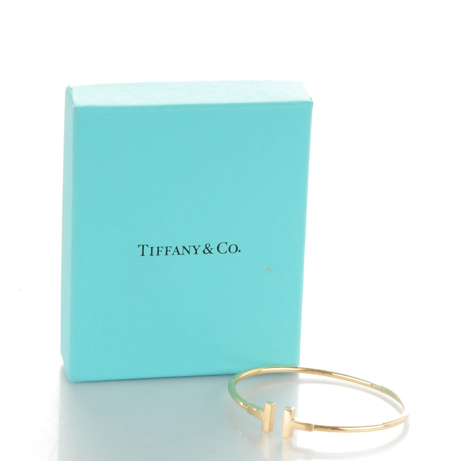 Tiffany 18K Yellow Gold T Wire Bracelet 5 of 5