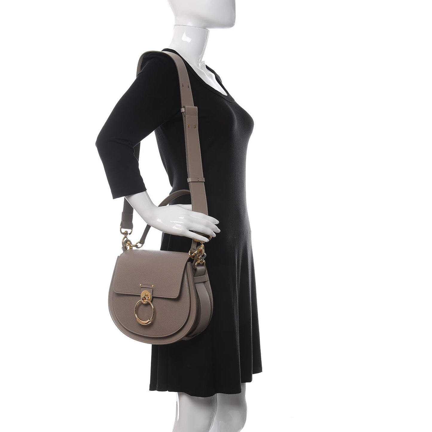 Calfskin Large Tess Bag Motty Grey